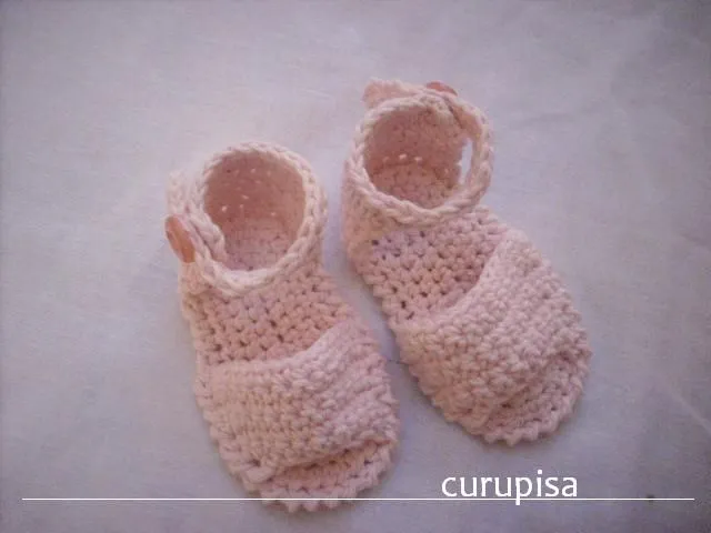 Curupisa: Chancletas: sandalias de bebé a crochet / crochet baby ...