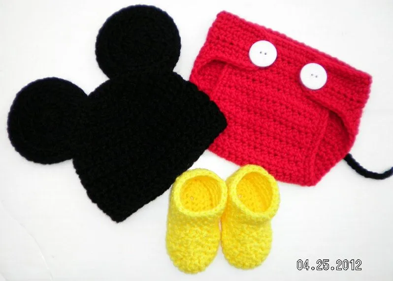 Custom crochet Mickey Mouse ears hat beanie by BellaRayneDesigns