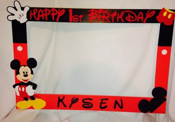 photo frame party prop Mickey mouse to take by titaspartycreations ...