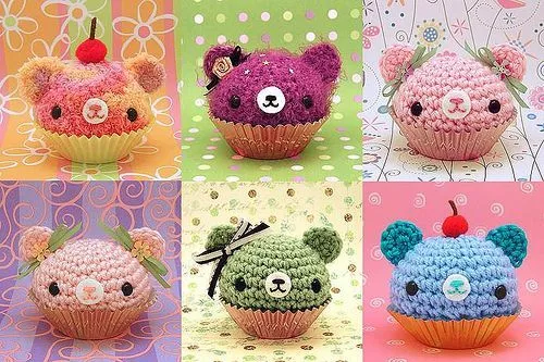 cute amigurimi cupcake bears | crochet and knit knit | Pinterest ...