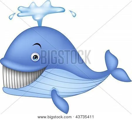 Cute blue whale cartoon Stock Vector & Stock Photos | Bigstock