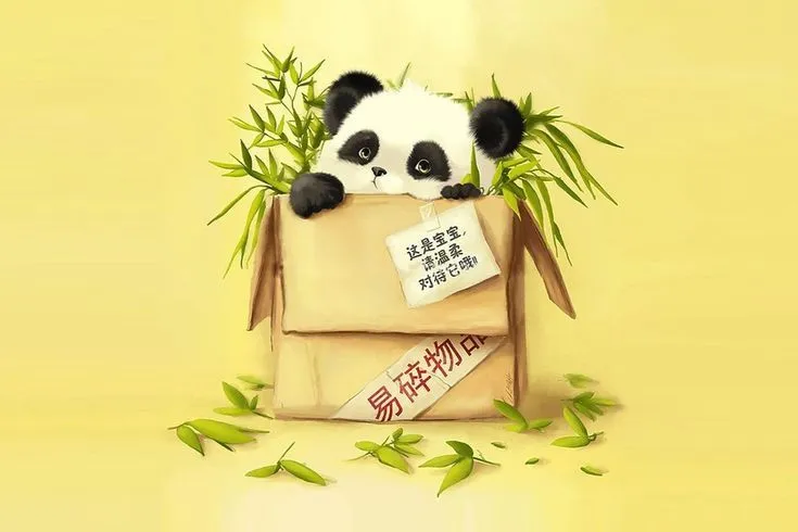 Cute Cartoon Panda | Osito Panda, Caja, Caricatura, Cartoon ...