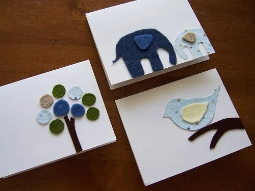 Cute Fabric Art Cards |