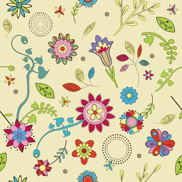 cute flores patrón de papel tapiz | Descargar Vectores gratis