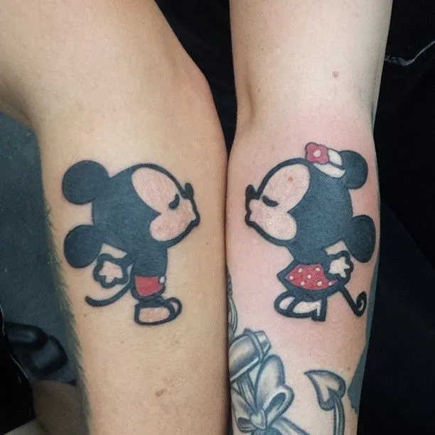 Cute Mickey Minnie Mouse Tattoo for Couple | Cool Tattoo Designs ...