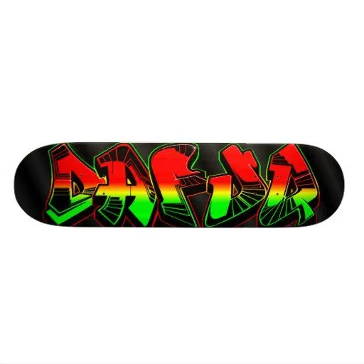 Dafuq Rasta Graffiti Skateboard. from Zazzle.