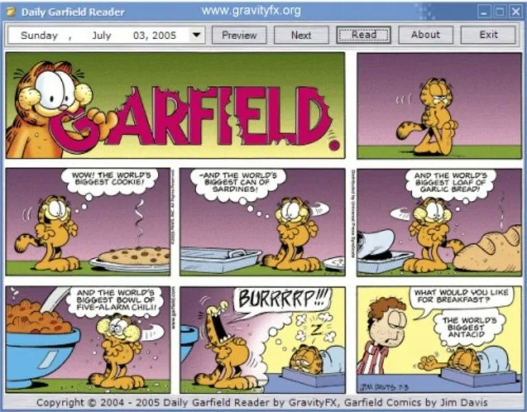 Daily Garfield Reader para Windows - Descarga gratis en Uptodown