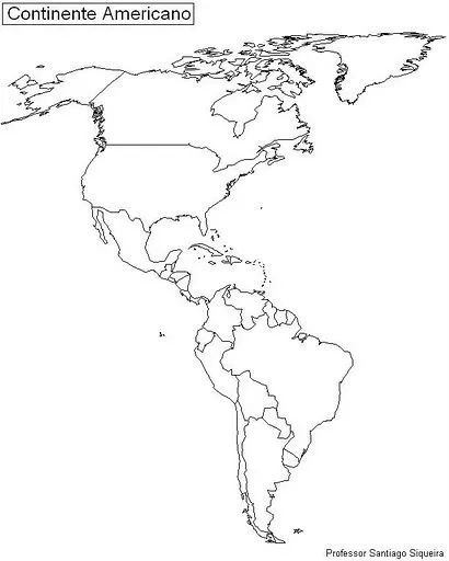 Mapa de continente americano sin nombres - Imagui