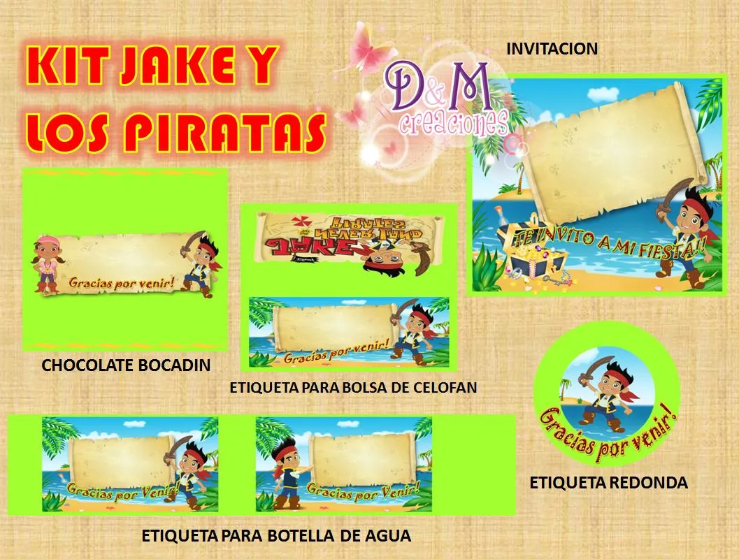 D&M CREACIONES: KIT IMPRIMIBLE "JAKE Y LOS PIRATAS" D&M CREACIONES: KIT IMPRIMIBLE "JAKE Y LOS PIRATAS"