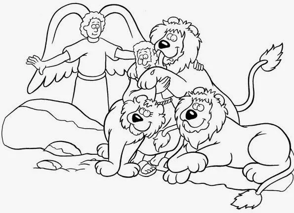Daniel en el foso de los leones dibujos para colorear - Imagui
