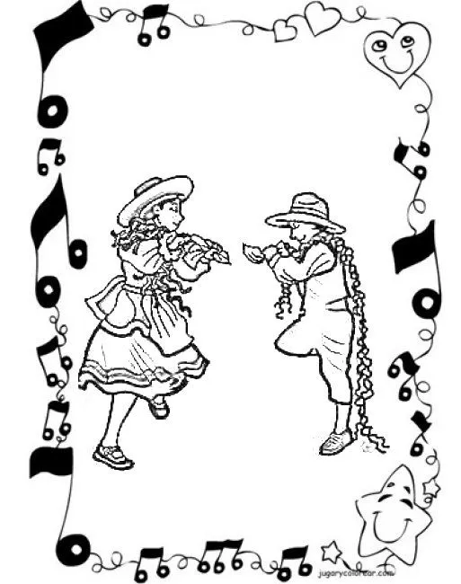 DANZA FOLKLORICA Colouring Pages