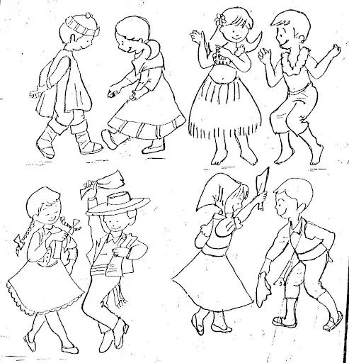 Baile marinera dibujos para colorear - Imagui
