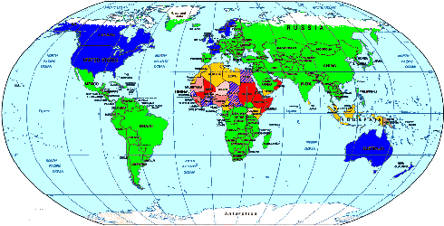 Mapa mundial y sus paises - Imagui