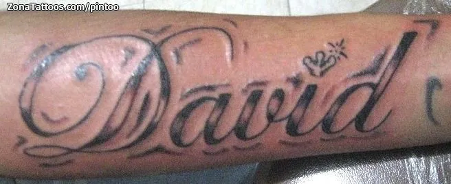 Tatuaje de pintoo - David Nombres Letras