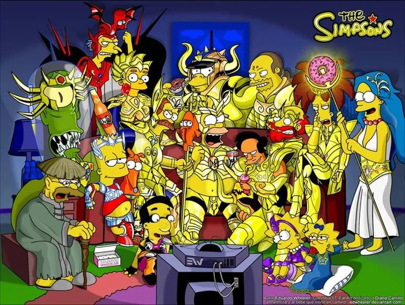 DBZ, Naruto y Saint Seiya según los Simpson… | ZZ Xpress
