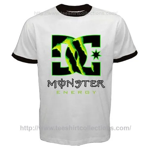 DC Monster Energy DC Shoes Logo Mascot Icon Symbol Ringer T-Shirt ...