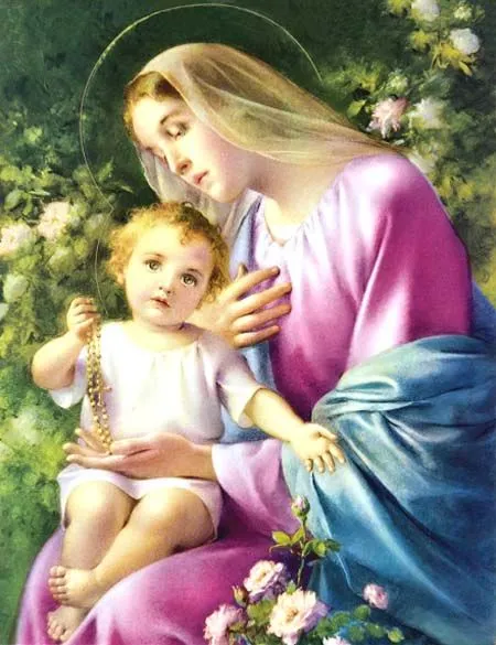 Imagenes de la Virgen Maria Para Colorear