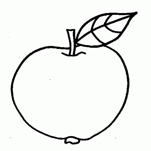 Dibujo de Manzana. Dibujo para colorear de Manzana. Dibujos ...