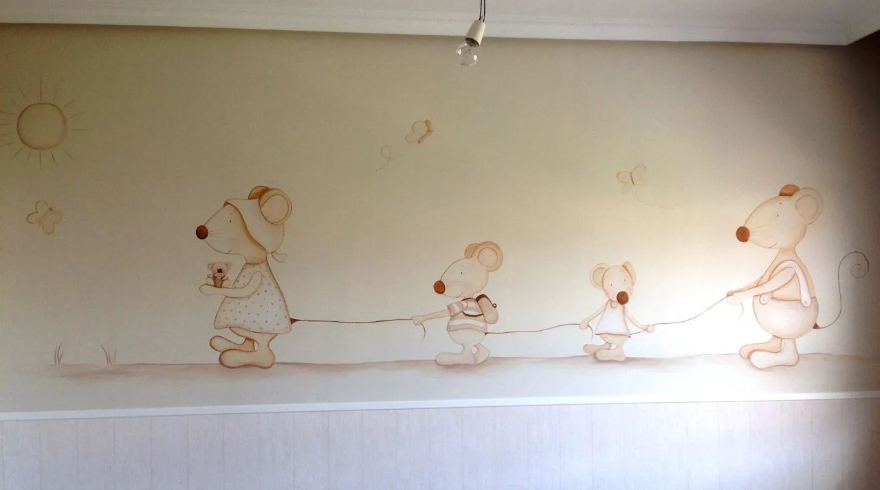 decopared: Familia de ratoncitos para cuarto de bebe