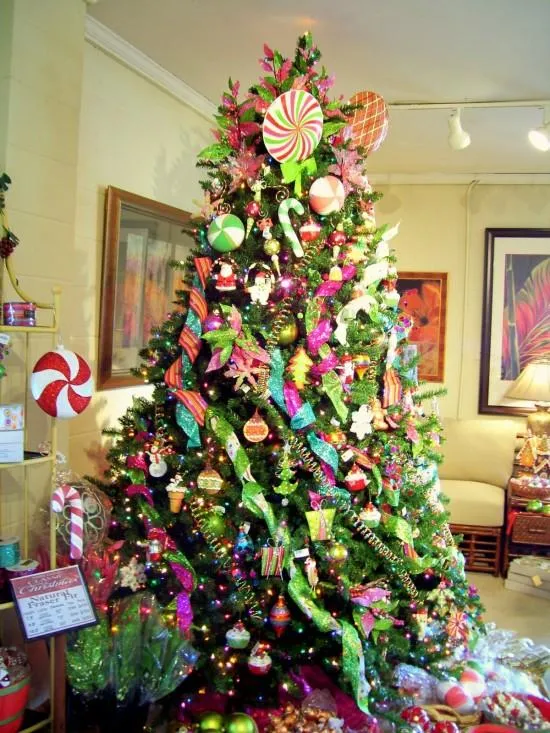 Decoración de arboles de navidad 2014 con malla - Imagui
