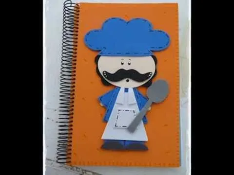 Decora Pastas Tapas Cubiertas de Cuadernos Note books En foami ...