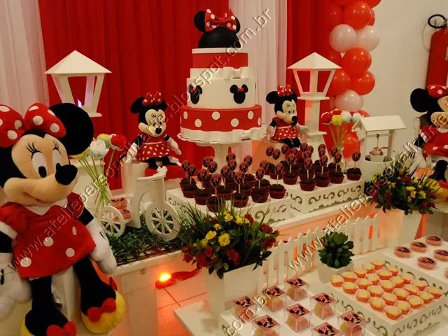 Decoração de festa infantil Minnie Vermelha - Ateliê Personalizarte