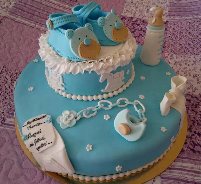 Decoración bautismo tortas para bebés - Imagui