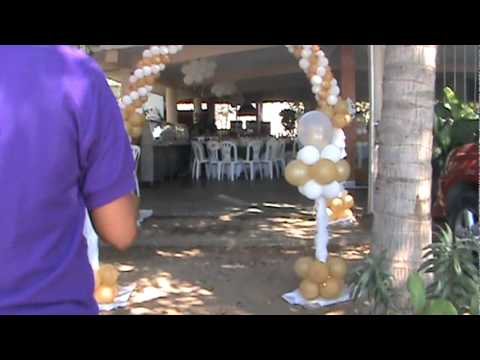 decoracion de boda en dorado y blanco - YouTube