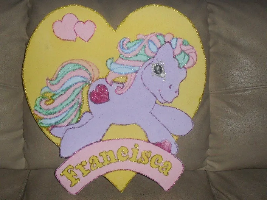 decoracion de cumpleaños: cartel my little pony