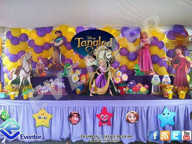 Decoración para cumpleaños infantiles de Rapunzel - Imagui