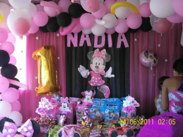 decoración de cumpleaños minie rosada | Decoraciones de cumpleaños ...