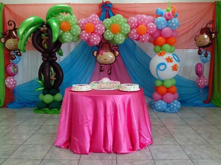 Decoracion cumpleaños niña | Decoración con globos | Pinterest