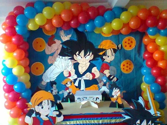 Decoraciónes de fiestas infantiles de Dragon Ball Z - Imagui