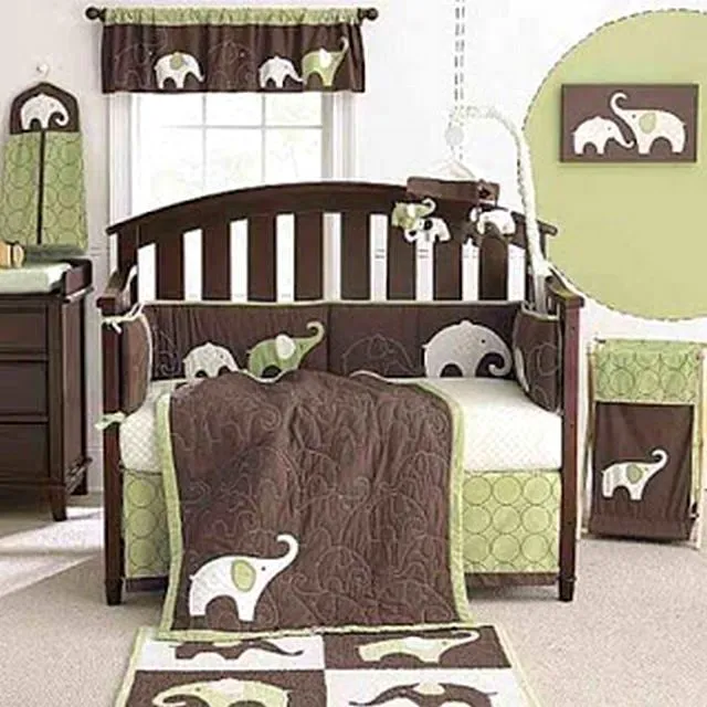 Decoración con marrón en dormitorios de bebes