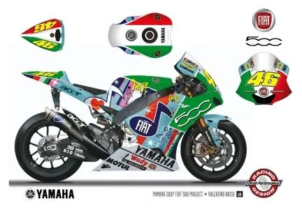 Decoración especial de las Yamaha en Assen