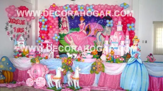 Decoración de fiesta infantil de cenicienta - Imagui