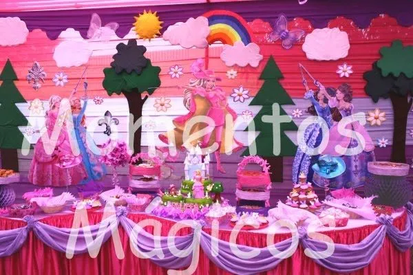 Decoración de fiesta infantiles de barbie - Imagui