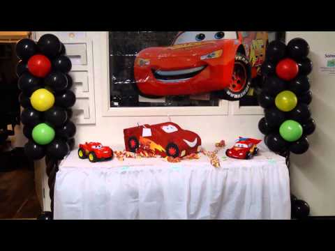 decoracion de fiesta rayo macqueen - YouTube