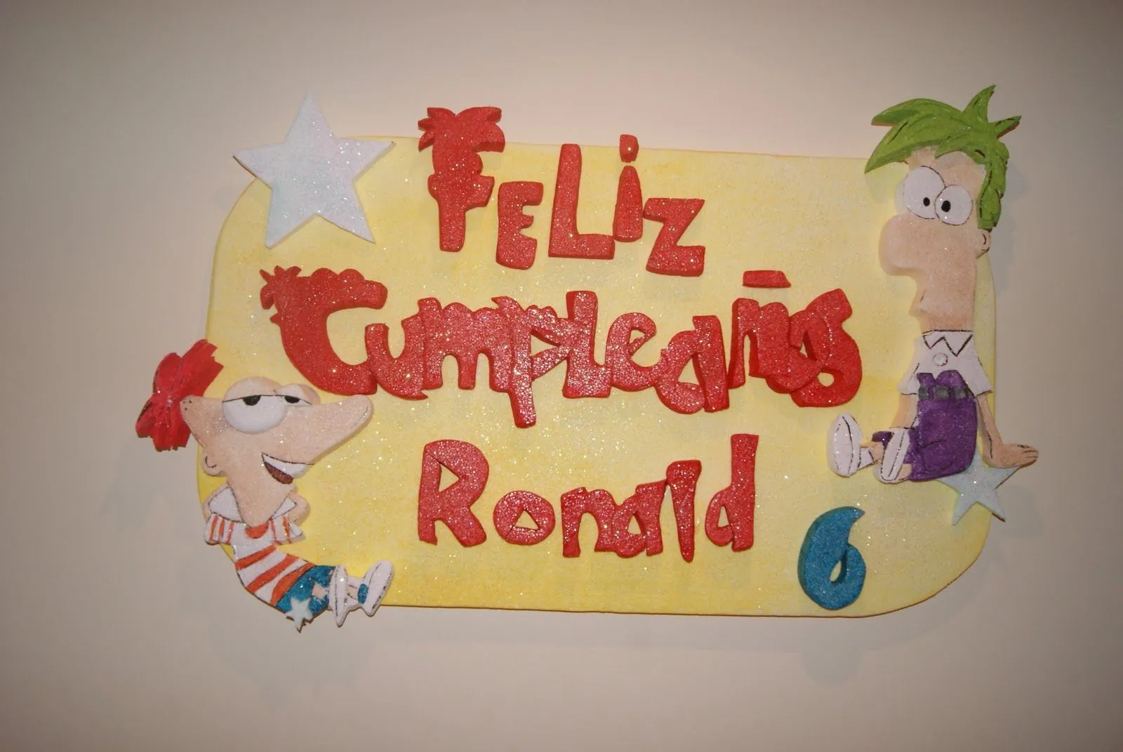 Decoración para Fiestas en Icopor ó Poliespan: Phineas y Ferb