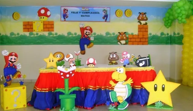 Fiesta de cumpleaños de Mario Bros - Imagui