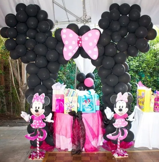 Decoración De Fiestas Infantiles de Minnie Mouse | Arcos con ...
