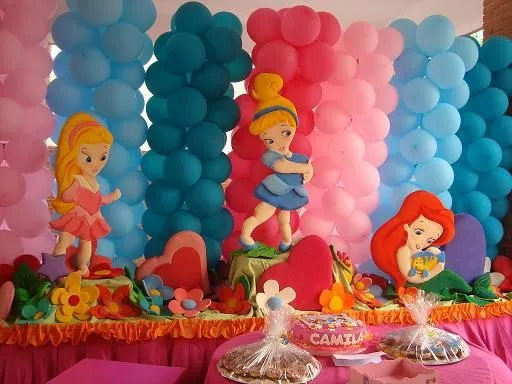 Arreglos de fiestas infantiles de princesas - Imagui
