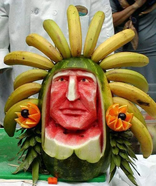 Frutas decoradas | food | Pinterest