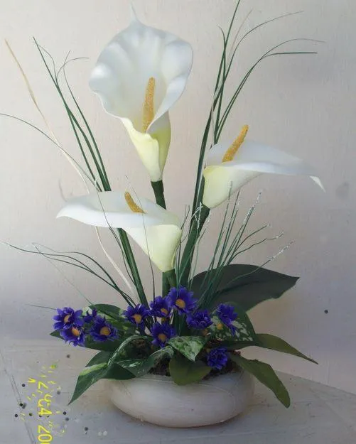 Arreglos florales flores artificiales - Imagui