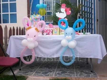 decoracion con globos para baby shower niño - Buscar con Google ...