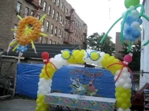 Decoracion Con globos Bod Esponja en el patio o yarda - YouTube