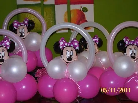 Decoración de globos para cumpleaños de Minnie - Imagui
