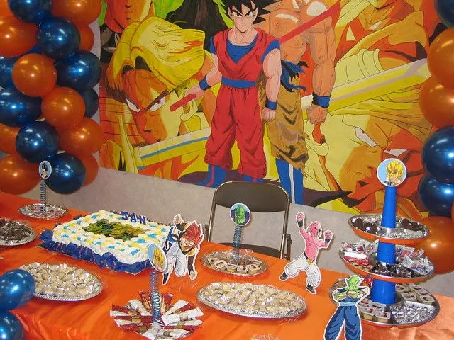 Decoraciónes de fiestas infantiles de Dragon Ball Z - Imagui