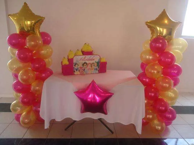 Decoración de globos para fiestas infantiles princesas - Imagui