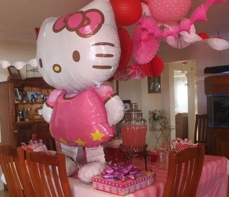 Arreglo mesas cumpleaños Hello Kitty - Imagui